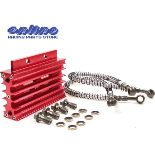 CNC Aluminum Oil Cooler radiator and oil hose bolts M10 for Dirt Pit Bike Monkey Racing Motorcyle High performance refires parts