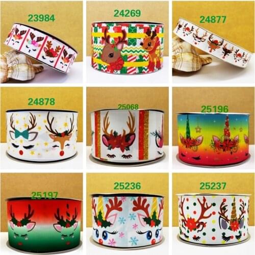 Free shipping 10 yards cartoon printed grosgrain ribbon 23984