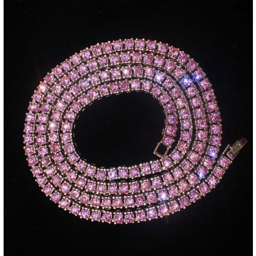 New 5MM Iced Out tennis Bracelet Necklace Men Tennis Chain Fashion Hip-Hop Jewelry Women Choker Chain Gift