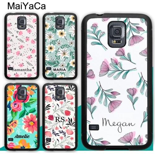 Personalised Name Flowers Case For Samsung A21S A20e A71 A51 A10 A40 A50 A70 Galaxy S20 Plus S10 S9 Note 20 Ultra