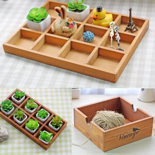 Wood DIY Storage Beads Boxes Felt Craft Holder Scrapbooking Stamping Leathercraft Tools Desk Classification jewelry yarn bowl