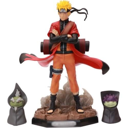 Uzumaki Sage Mode Action Figure Toys Shippuden Anime Figurine With Frog Collectible Model Toy Doll 220mm