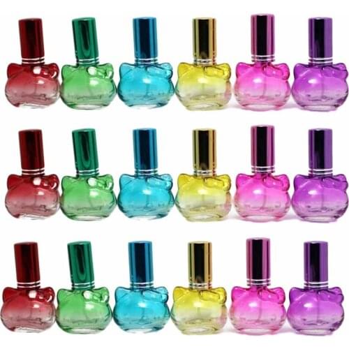 Portable Colorful Glass Empty Perfume Bottles 10ml Small Sample Liquid Atomizer Refillable Scent Sprayer Bottle For Travel