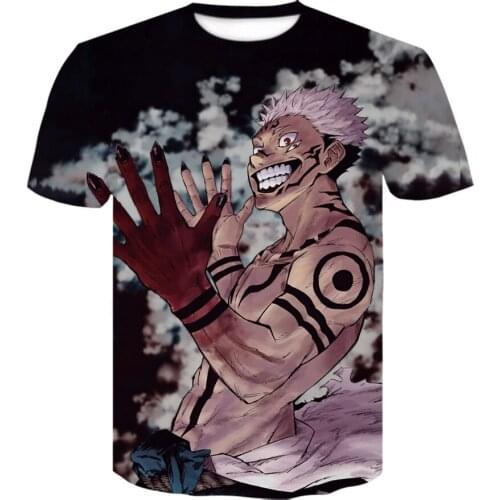 Jujutsu Kaisen Shirt Men Women Anime 3D Print Graphic Hip Hop Harajuku T shirts Casual Sports breathable streetwear Tops tshirt