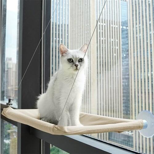 Cat Hammock Pet Hanging Sleeping Beds Cat Resting Seat Perch Window Hammock Mount Pet Comfortable Cat Pet Bed Bearing 20kg