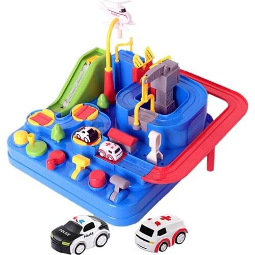 City Rescue Engineering Vehicles Playsets Car Adventure Toys Educational Toy Vehicle Puzzle Car Race Track Playsets for Kids