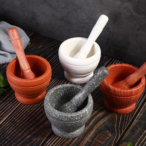 Mortar Pestle Spice Crusher Manual Mash Garlic Herbs Pepper Grinder Household Masher Kitchen Utensils Tools