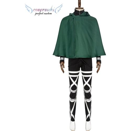 Attack on Titan four season Rivaille Ackerman Shingeki no Kyojin Rival Survey Corps Suit Carnaval Halloween Christmas Costume