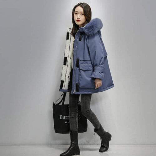 Winter Jacket Women 2019 parka feminina Thick Warm Coats Female Jackets Down Cotton Coat Ladies Clothes Faux Fur Collar