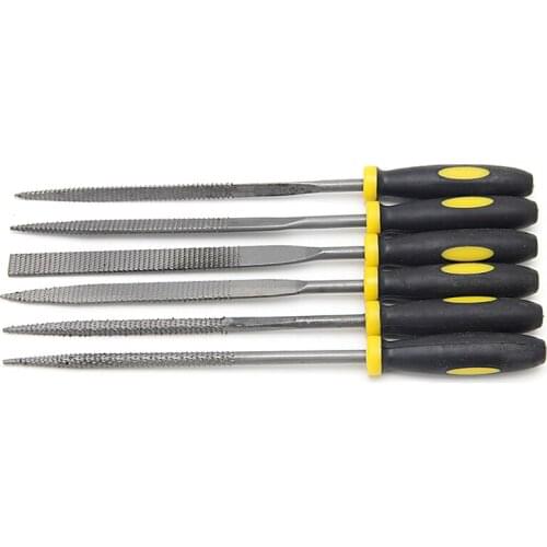 6Pcs 180mm Mini Metal Filing Rasp Needle File Wood Tools Hand Woodworking