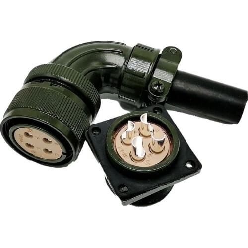 MS3102A22-22P 3106A22-22S 4 core Right angle encoder plug 22-22 servo motor connector