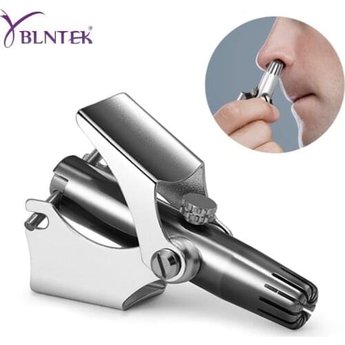 YBLNTEK Nose Trimmer for Men Stainless Steel Manual Trimmer for Nose Vibrissa Razor Shaver Washable Nose Ear Hair Trimmer
