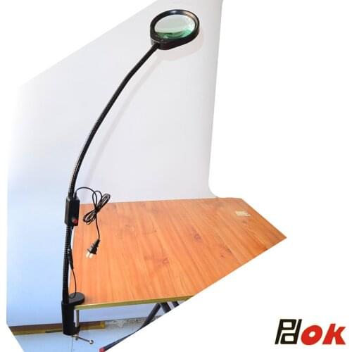 For Reading Repairing And Inspection Desktop Magnifier 8X Magnifying Glass Table Machine Soft Rod Dimmable LED Light Magnifier