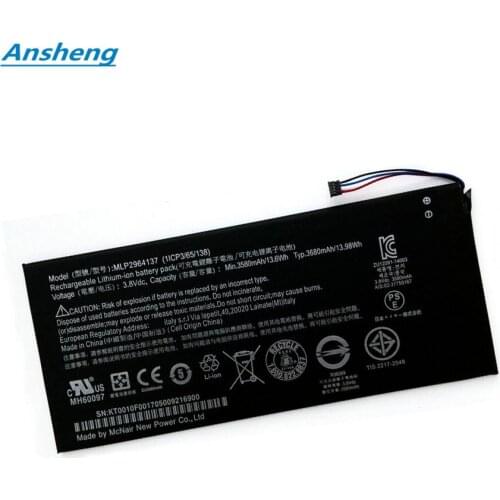 Ansheng High Quality 3580mAh MLP2964137 battery for Acer lconia One 7 B1-730 B1-730HD A1402 3165142P