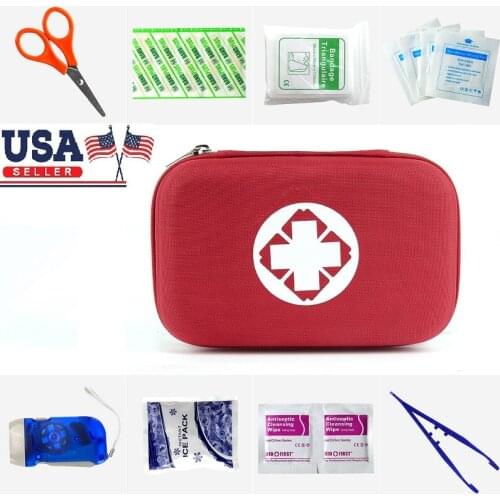 Portable Outdoor Camping First Aid Kit Emergency Medical Bag Household Multi-Layer Storage Case Travel Survival Kit Empty Bag