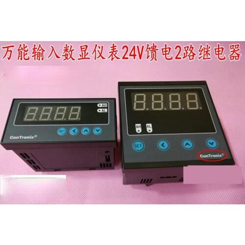 CH6 Digital Display Instrument Universal Input Pressure and Humidity Measurement Controller 2 Relay Outputs External Supply 24