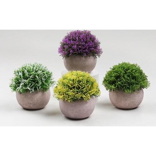 Attractive Mini Realistic Appearance Long Lasting Artificial Plant Hotel Decor