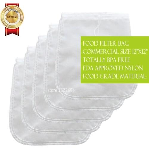Pro Quality Nut Milk Bag Reusable Almond Milk Bag Best 12*12inch Commercial Nylon Filter Bag Homemade Milk Maker