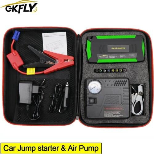 GKFLY Car Jump Starter Air Pump Compressor Super Power Starter 12V 600A Gasoline Diesel Car Battery Charger Booster
