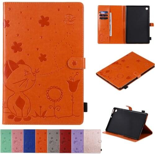 Embossed Cover For Lenovo Tab M10 Plus X606 10.3'' TB-X606F X606X Case Tablet PU Leather Cover For Lenovo Tab M10 FHD Plus X606F