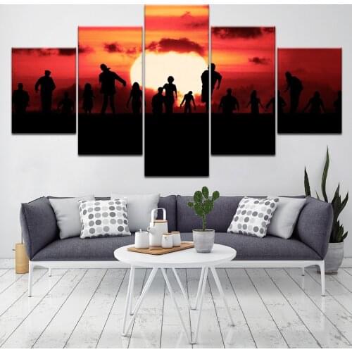 Modern Decorative Framework Living Room Wall Art 5 Pieces Pictures Military Soldier Canvas Painting HD Printed Modular Poster