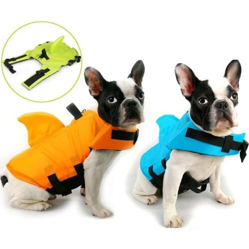 Dog Life Vest Summer Shark Pet Life Jacket Dog Clothes Dogs Swimwear Pets Swimming Suit