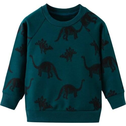 Funnygame Cartoon Dinosaur Boys Sweatshirts for Kids Hoodies Clothes Autumn Children Long Sleeve Shirts Cotton Boys Girls Tops