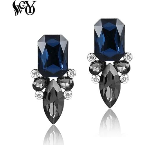VEYO 2018 Brand New Design Fashion Crystal Stud Earrings Elegant Crystal Earrings For Women gift