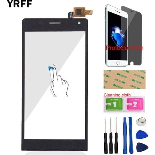 Mobile Front Touch Glass For Highscreen Verge Touch Digitizer Panel Glass Sensor Tools Protector Film Adhesive