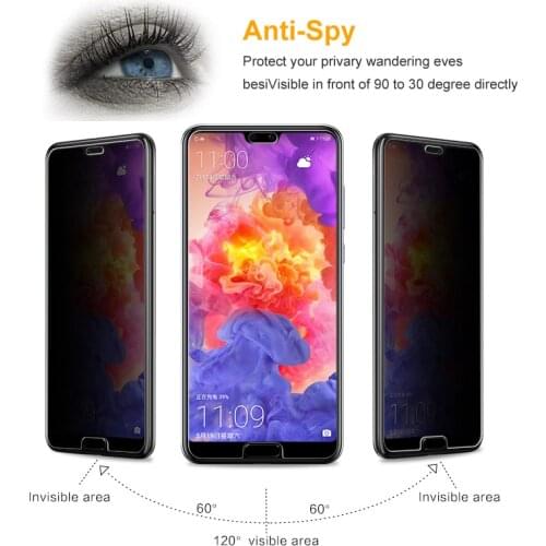 SmartDevil Privacy Screen Protector for Huawei Mate 20 Pro 2.5D Edge Cover Privacy Explosion-Proof Protective Tempered Glass