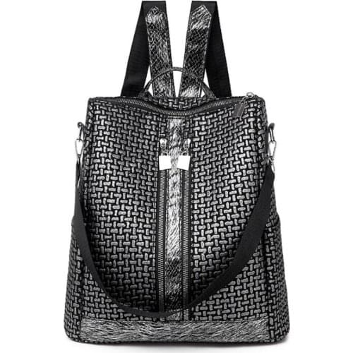 Women High Pu Leather Backpacks Female Multifunctional Shoulder Bag Teenage Girl New Schoolbag Luxury Anti-theft Travel Backpack