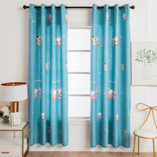 1Pc Lovely Cartoon Mouse Print Window Curtain Drape Living Room Bedroom Decor