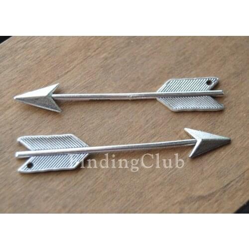 15 pcs Silver Color Large Arrow Charms Pendant DIY Metal Bracelet Necklace Jewelry Findings A247