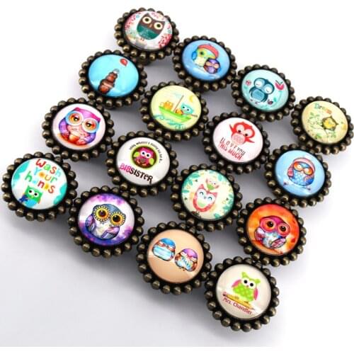 1x Owl Furniture Pull Closet Cabinet Handle Drawer Wardrobe Door Box Crystal Glass Pull Knob Home Kids Bedroom DIY Decor