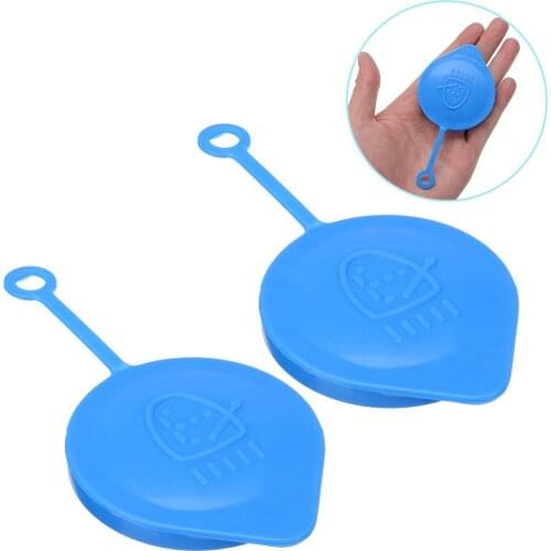 2pcs Blue Plastic Windshield Washer Bottle Caps Lid Replacement for Honda CITY 2009-2011