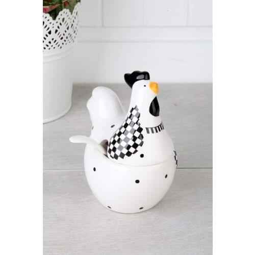 Acar(Queens Kitchen) Black Rooster Series Spoon Spoon-Sugar Bowl-11x9x14cm