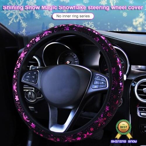 Car Steering Wheel Cover Shiny Snowflake 14.5 inches to 15 inches Diameter Car Accessories Universal 5 Colors High Quality