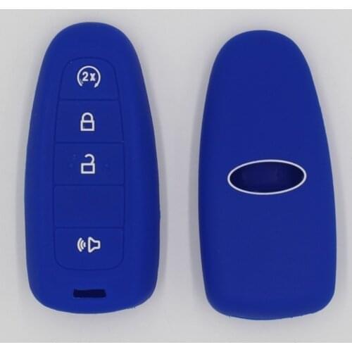 2PC Silicone Car Key Case For Ford KA MK2 2008-2016 3 Buttons Aftermarket Folding Keychain Holder Remote Control Fob Protector