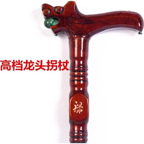 Red Old wood carving stick wooder stick wintersweet cane character Walker elderly country