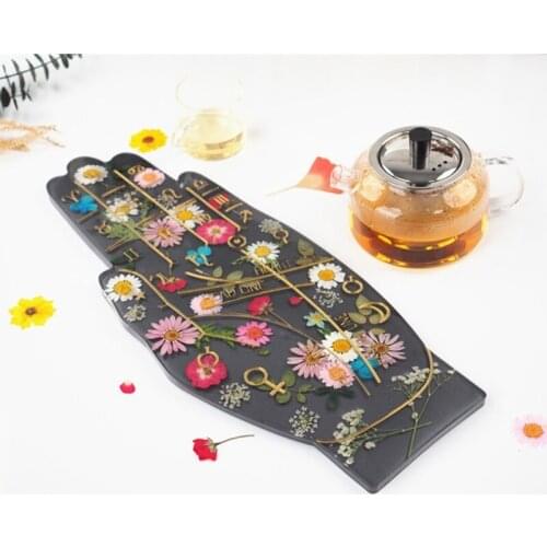 Palmistry Constellation Tray Epoxy Resin Mold Coaster Serving Plate Silicone Mould DIY Crafts Decorations Casting Tool DIY Craft
