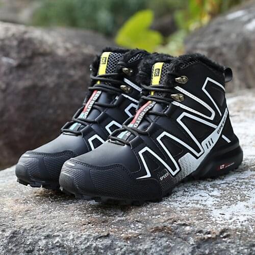 Autumn Winter Men Ankle Boots Fashion Tactical Military Boots Safety Working Shoes Man Safety Waterproof Shoes Male Boots Size47