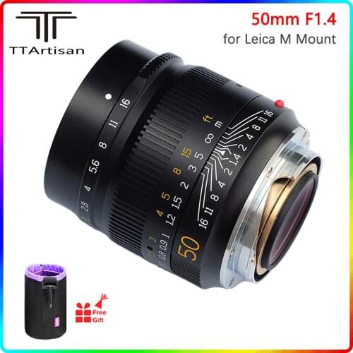 TTartisan 50mm F1.4 ASPH Camera Lens Large Aperture for Leica M Mount Camera MF Manual focus Camera Lenes