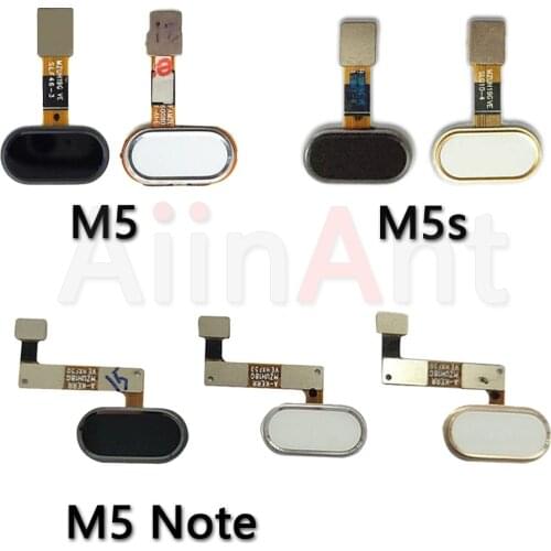 Aiinant Original Home Key Fingerprint Return Button Touch ID Sensor Flex Ribbon Cable For Meizu M5 Note M5s Home Flex