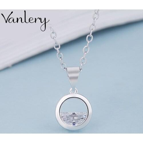 Trendy Zircon Circle Choker Necklaces For Women Fashion Long Sweater Chain Necklaces 2021 Party Jewelry Gift