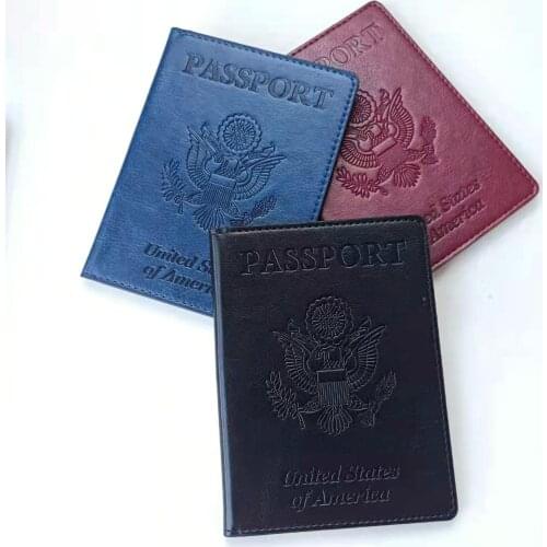 Personalized PU Leather American Passport Case Travel Passport Case American Unisex Passport Case Travel Business Passport Case