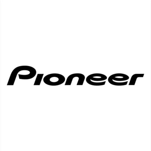 Pioneer Word Decal Vinyl Car Stickers Accessories Black Silver 15cm