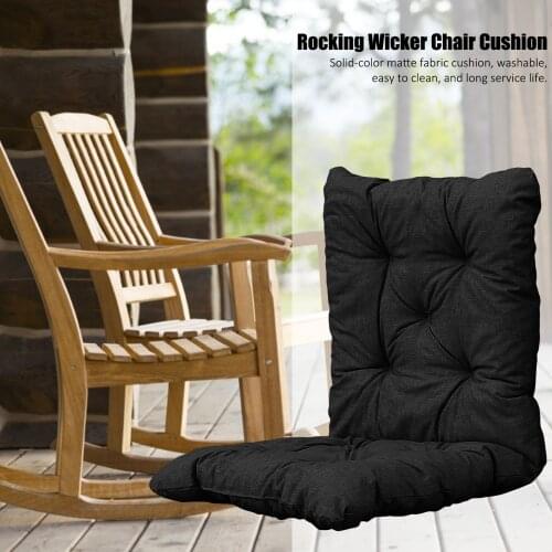 Rocking Wicker Chair Cushion Soft Thick Foldable Home Garden Recliner Lounger Chair Seat Cushion Pad Chair Cover For Furniture
