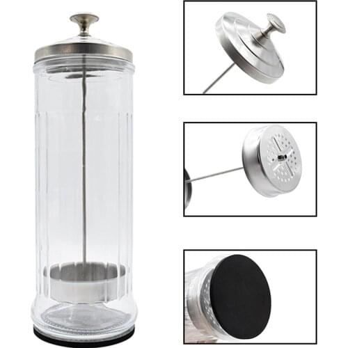 Professional Hairdressing Tools Disinfection Jar Beauty Salon Barber Scissors Comb Tweezers Sterilization Bottle Container