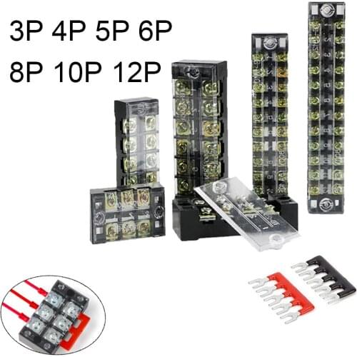 Junction Box Electrical Screw Terminal Block and Insulated Barrier Strip Wire Connectors Connecter Electronic Cable Contacts