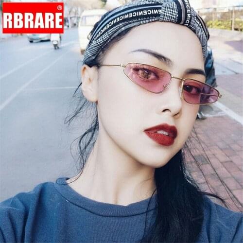 RBRARE 2021 Small Triangle Cateye Sunglasses Women Candy Color Sun Glasses Women Mirror Classic Vintage Glasses Gafas